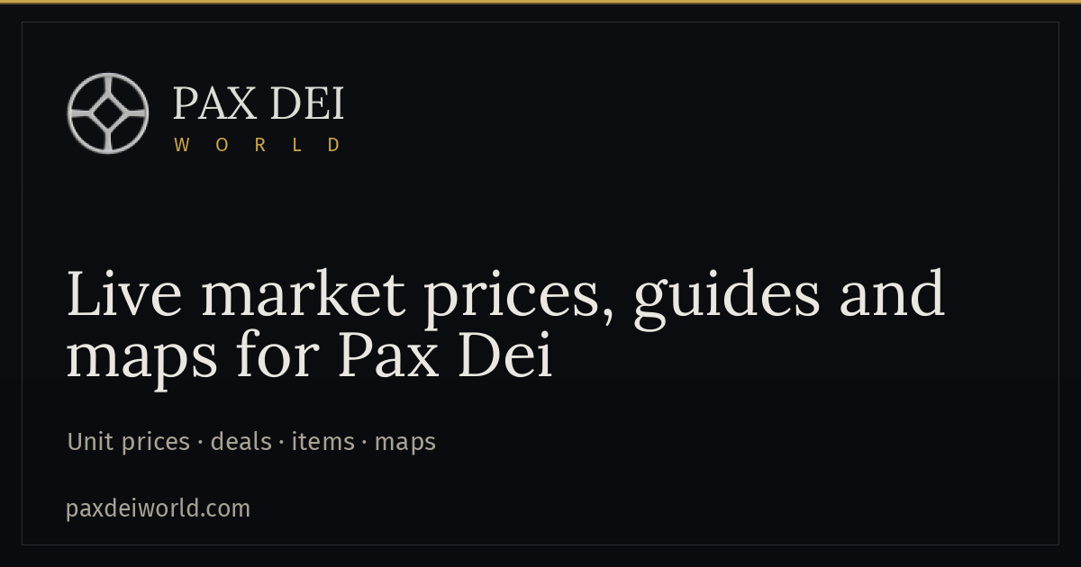Pax Dei Interactive Map: Provinces & POIs · Pax Dei World